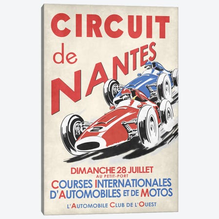 Circuit De Nantes 1946 Canvas Print #RGN793} by Mark Rogan Canvas Art