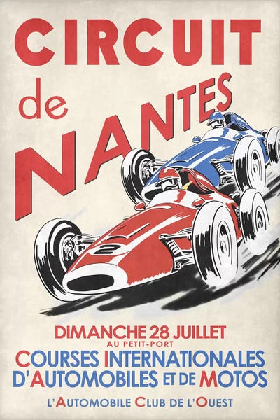 Vintage Posters: Circuit De Nantes 1946 by Mark Rogan