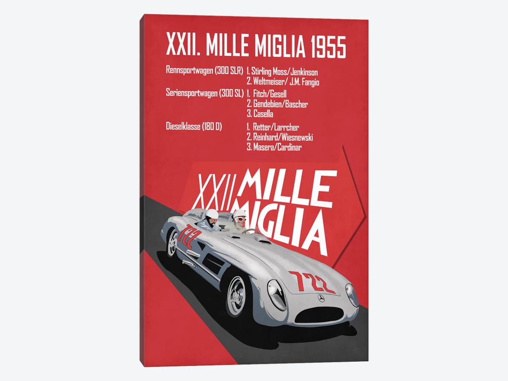 Mille Miglia XXII by Mark Rogan 1-piece Canvas Art Print