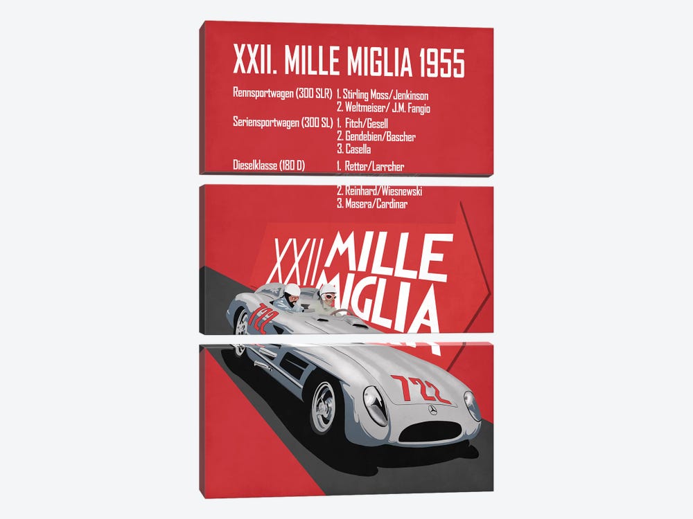 Mille Miglia XXII by Mark Rogan 3-piece Art Print