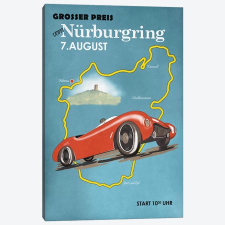 Nurburgring Motorcycle Racing Canvas Print #RGN808} by Mark Rogan Canvas Art