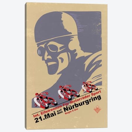 Nurburgring Vintage Racing Canvas Print #RGN810} by Mark Rogan Art Print