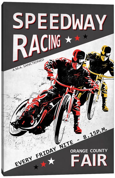 Speedway Racing OC Fair Canvas Art Print - Retro Redux