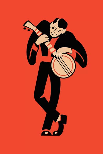 The Banjo by Mark Rogan art print