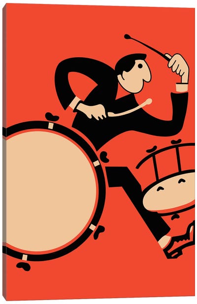 The Drummer Canvas Art Print - Mark Rogan