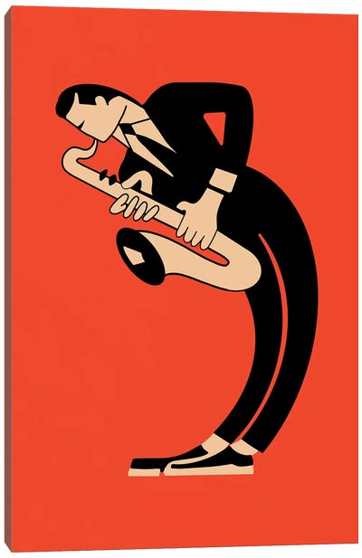The Saxophone Canvas Art Print - Mark Rogan