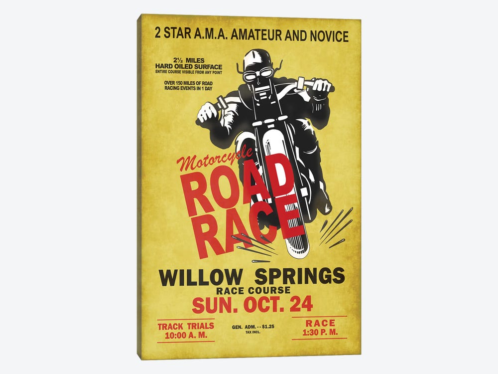 Willow Springs Road Race by Mark Rogan 1-piece Canvas Print