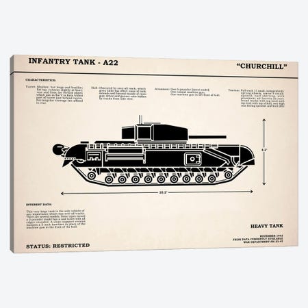 Churchill A22 Tank Canvas Print #RGN833} by Mark Rogan Canvas Print