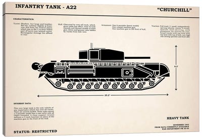 Churchill A22 Tank Canvas Art Print - Mark Rogan