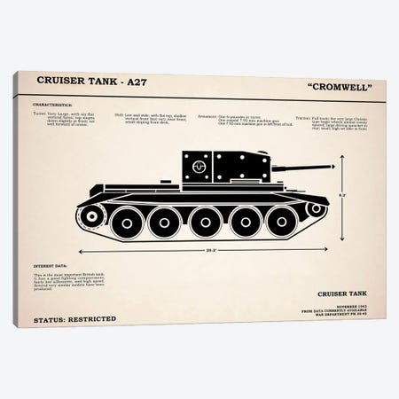 Cromwell A27 Tank Canvas Print #RGN834} by Mark Rogan Canvas Wall Art