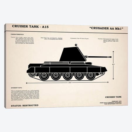Crusader A15 Tank Canvas Print #RGN835} by Mark Rogan Canvas Artwork