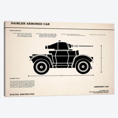 Daimler Armored Car Canvas Print #RGN836} by Mark Rogan Canvas Art