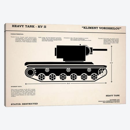 KV2 Heavy Tank Canvas Print #RGN839} by Mark Rogan Canvas Print