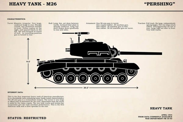 Mark Rogan: M26 Pershing Tank by Mark Rogan