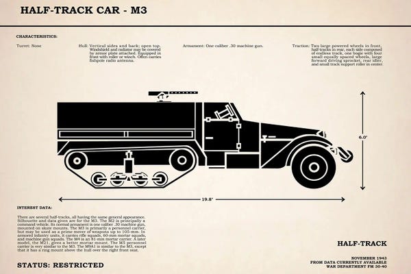 Military Vehicles: M3 Half Track Car by Mark Rogan