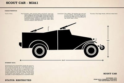 M3A1 ScoutCar by Mark Rogan art print