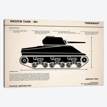 M4 Sherman Tank Canvas Print #RGN845} by Mark Rogan Canvas Print