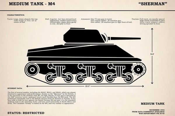 Mark Rogan: M4 Sherman Tank by Mark Rogan