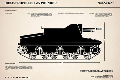 SelfPropelled 25Pounder Sexton by Mark Rogan art print