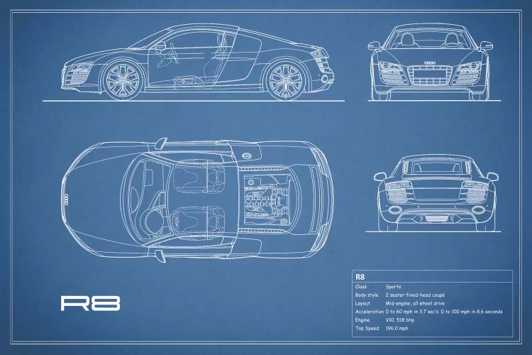 Audi R8 V10 Coupe (Blue)