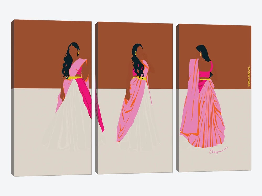 Dance Rani by Ragni Agarwal 3-piece Canvas Artwork