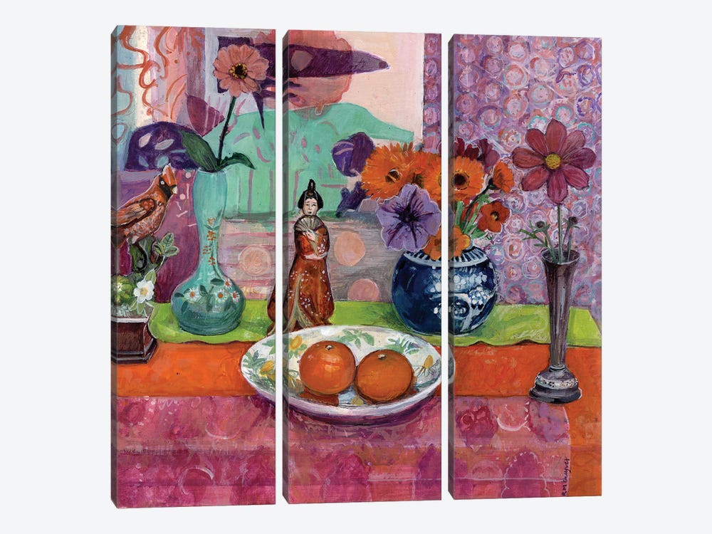 Mandarin Muse by Rebecca Moss Guyver 3-piece Canvas Art Print