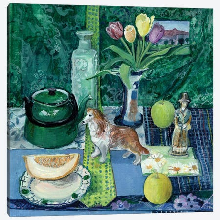 Spring Green Light Canvas Print #RGY19} by Rebecca Moss Guyver Canvas Art