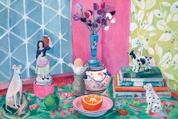 Australian Shepherds: You Brought Me Sweetpeas by Rebecca Moss Guyver