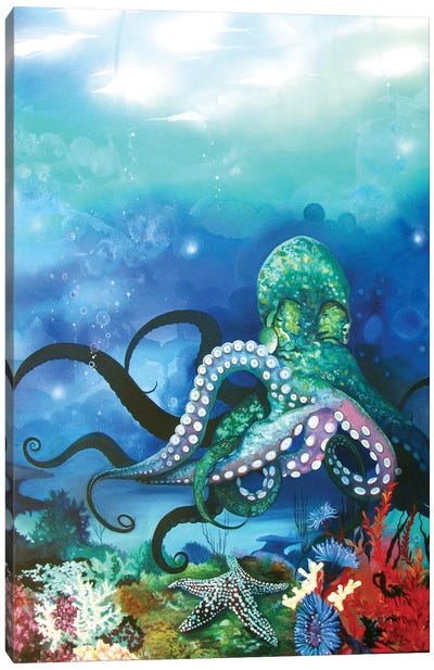 Octocanon Canvas Art Print - Ocean Treasures