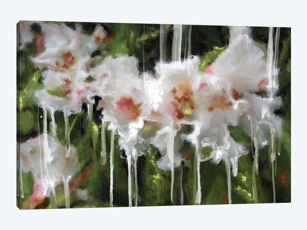 White Flor I by Patricia Rodriguez 1-piece Canvas Artwork