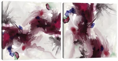 Plum Diptych Canvas Art Print - Art Sets | Triptych & Diptych Wall Art
