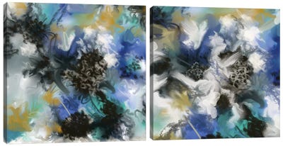 Ochret Diptych Canvas Art Print - Art Sets | Triptych & Diptych Wall Art
