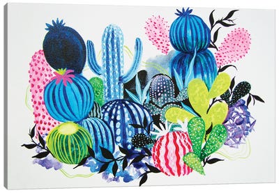 Cactus Stacks Canvas Art Print - Patricia Rodriguez
