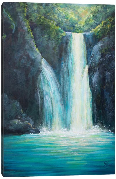 Forrest Falls Canvas Art Print - Waterfall Art