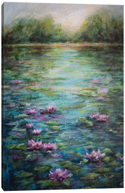 Waterlilly Lake Canvas Art Print - Lily Art