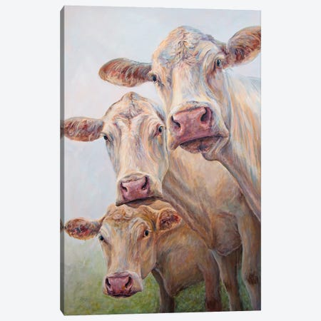 A Trio Of Cows Canvas Print #RHC33} by Ruth Aslett Canvas Artwork