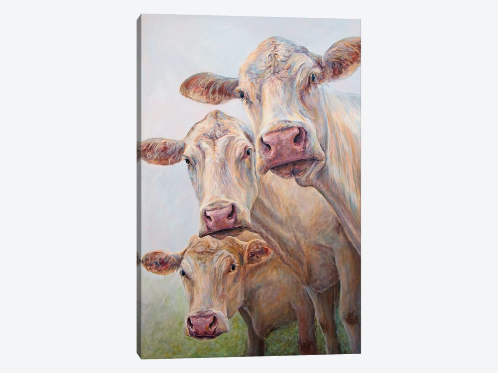 A Trio Of Cows by Ruth Aslett 1-piece Canvas Art