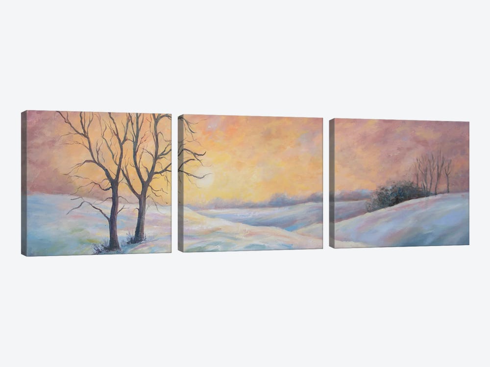 A Crisp Evening Walk by Ruth Aslett 3-piece Canvas Art Print