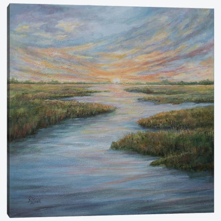 Sunset Broads Canvas Print #RHC6} by Ruth Aslett Canvas Art Print