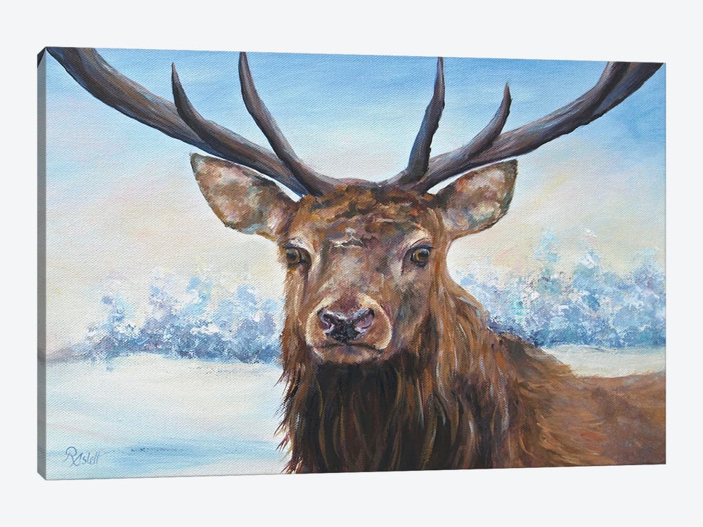 Snow Deer by Ruth Aslett 1-piece Canvas Artwork