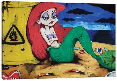 Mermaid Beach Canvas Art Print - Ariel