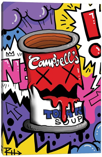 Campbell's Drippy Mouth Canvas Art Print - Soup Art