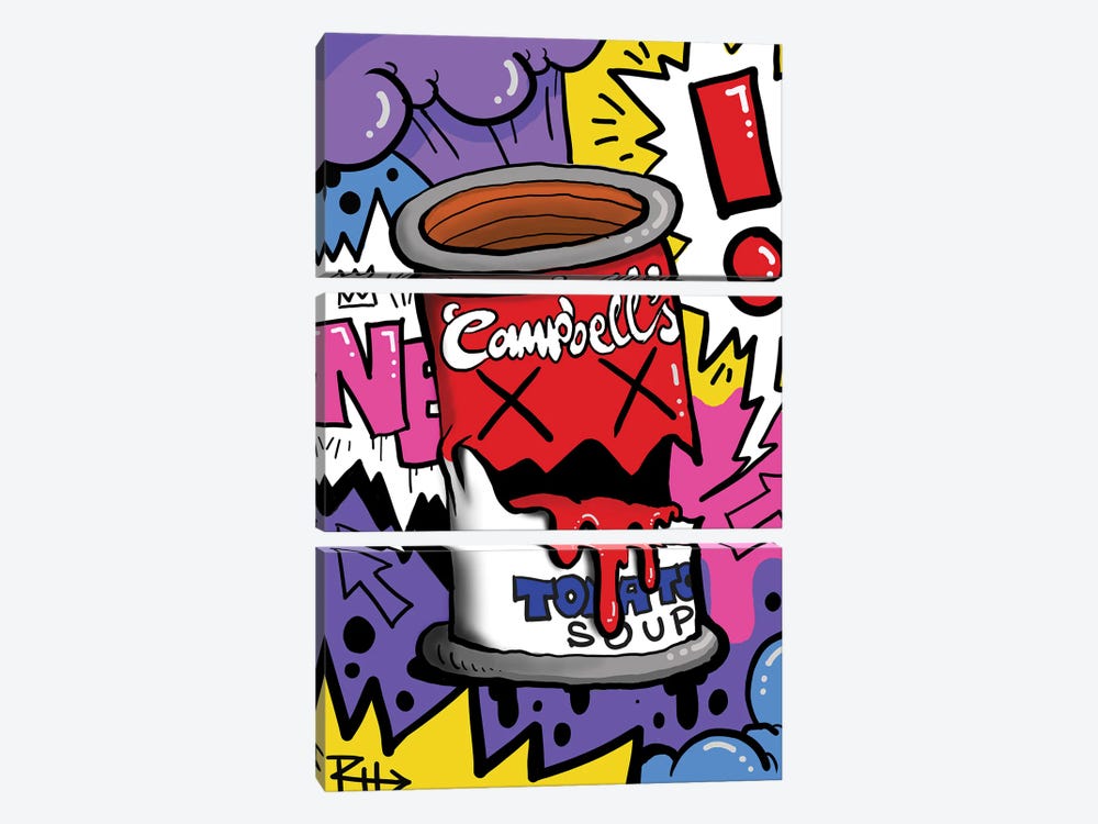 Campbell's Drippy Mouth by Ross Hendrick 3-piece Canvas Artwork