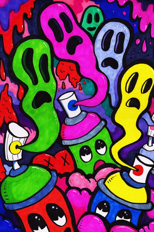 Spooks And Spraycans by Ross Hendrick wall art