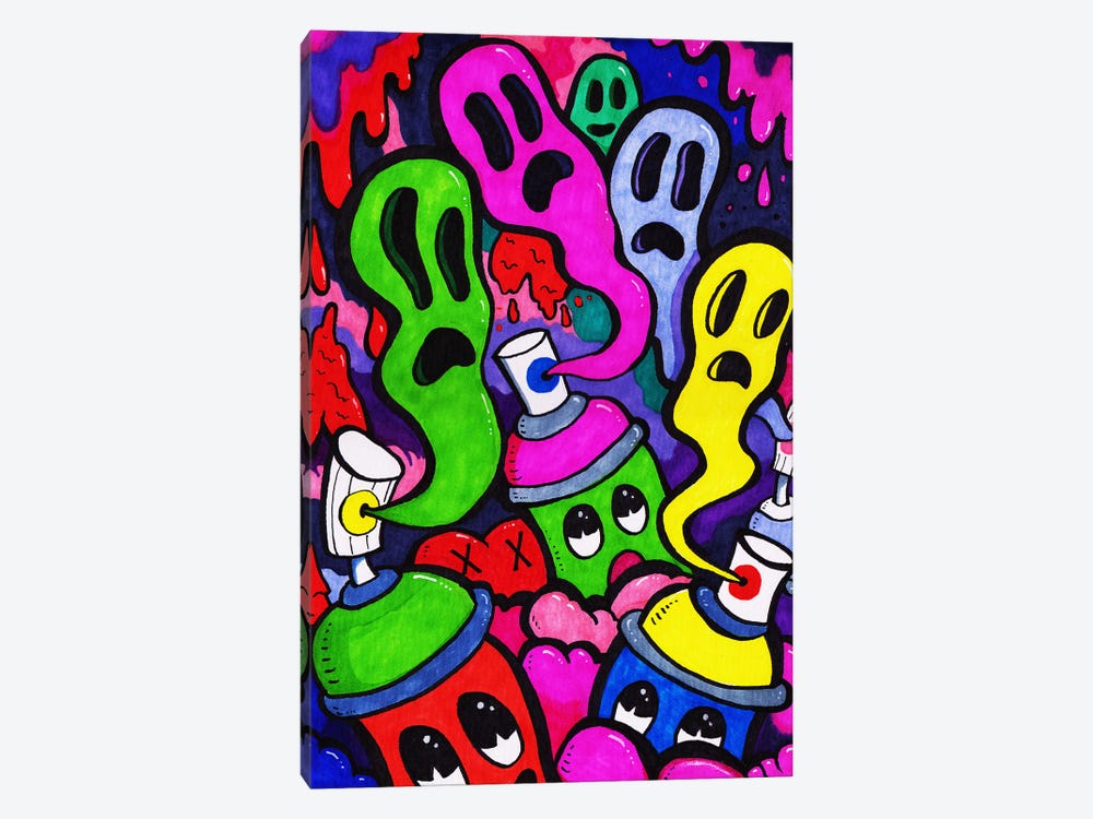 Spooks And Spraycans by Ross Hendrick 1-piece Canvas Wall Art