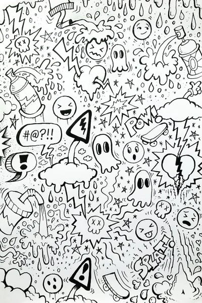 Black & White Pop Culture Art: Doodles by Ross Hendrick
