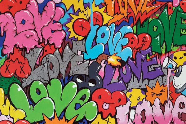 Fictional Characters: Graffiti Love by Ross Hendrick