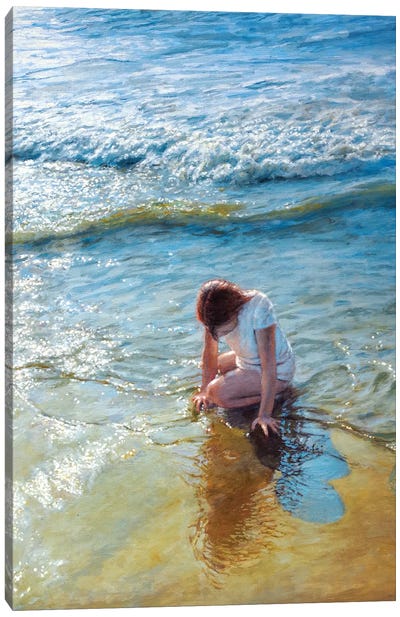 Caressed By The Ocean Canvas Art Print - Ralf Heynen