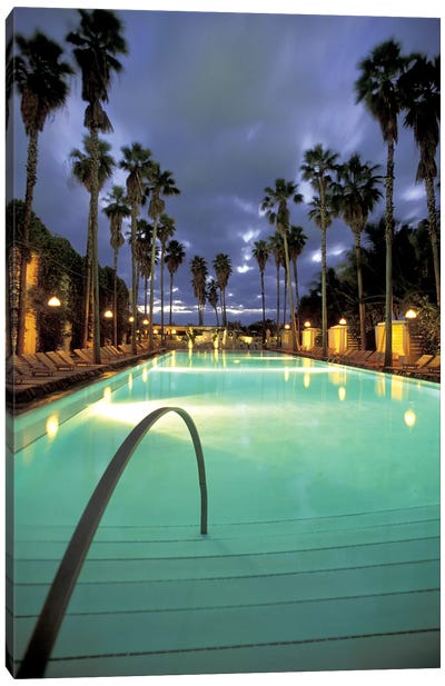 Delano Beach Club Pool, South Beach, Miami Beach, Florida, USA Canvas Art Print - Swimming Art