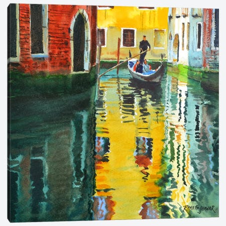 Colors Of Venice Canvas Print #RHJ12} by Ramesh Jhawar Canvas Print